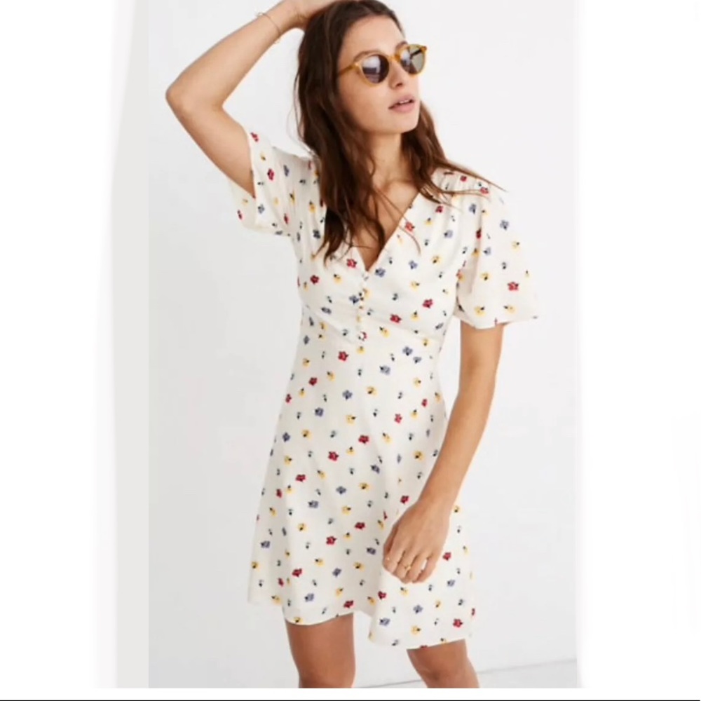 Madewell Orchard Flutter Dress in Confetti Floral